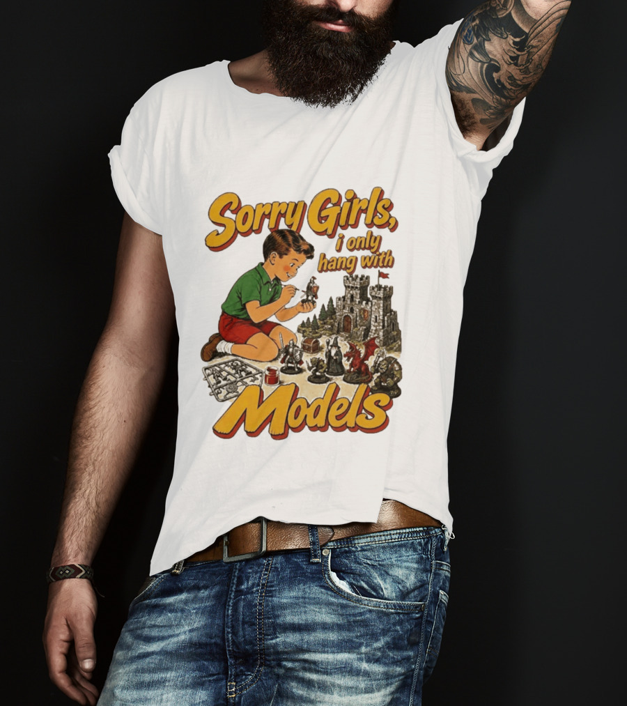 Sorry Girls I Only Hang With Models Vintage Wizard Castle Playset T-Shirt