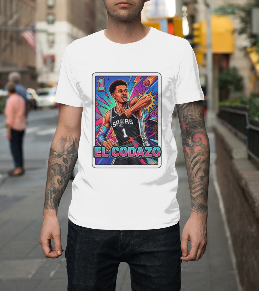 Victor Wembanyama San Antonio Spurs El Codazo Basketball Card 2026 T-Shirt