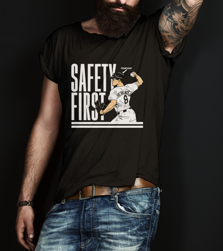 Kike Hernandez Safety First Number 8 Dodgers Baseball T-Shirt