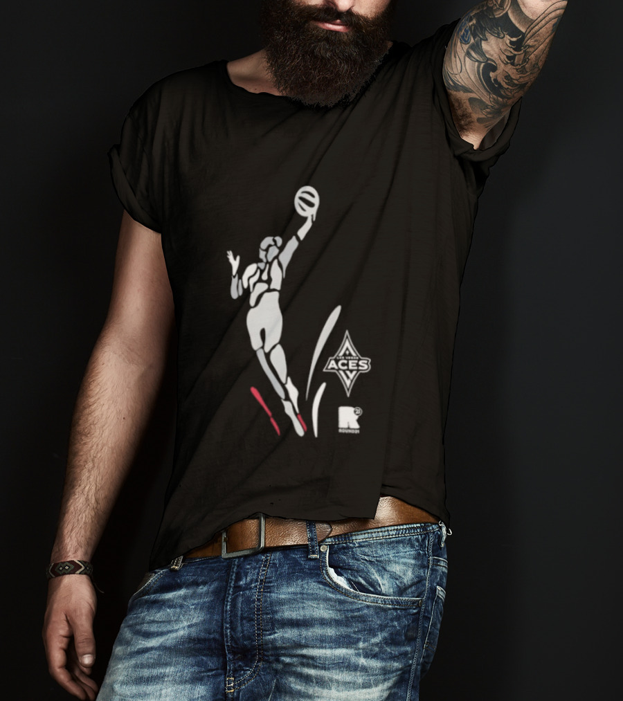 WNBA Las Vegas Aces Round21 Victory Dunk T-Shirt