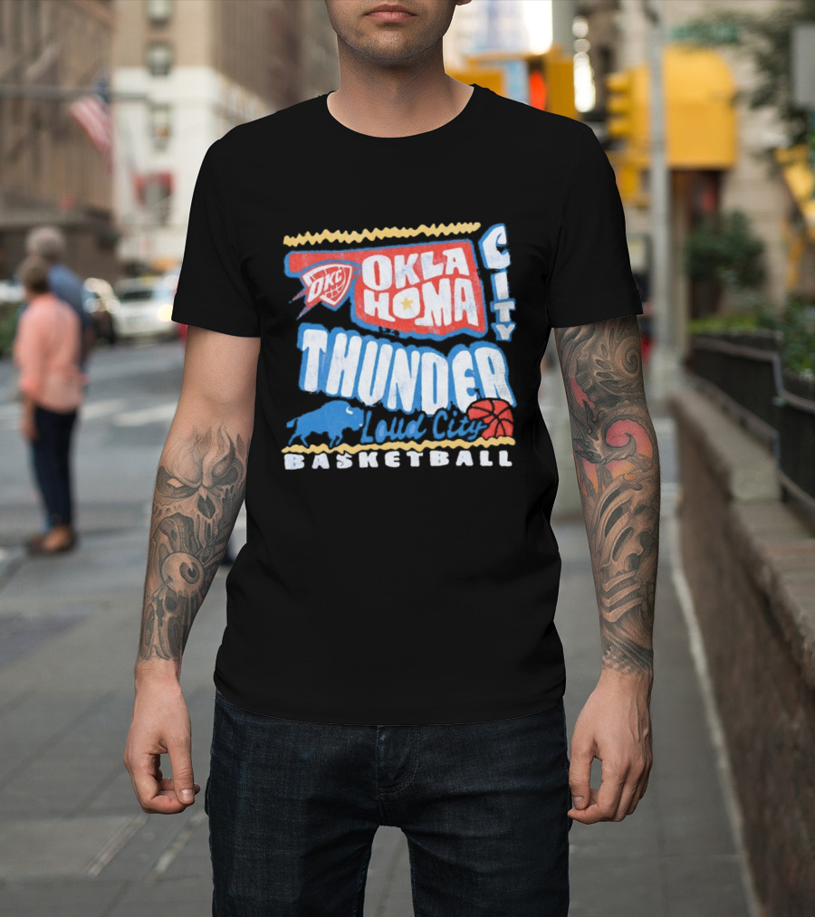 Oklahoma City Thunder Loud City Basketball OKC Team Spirit T-Shirt