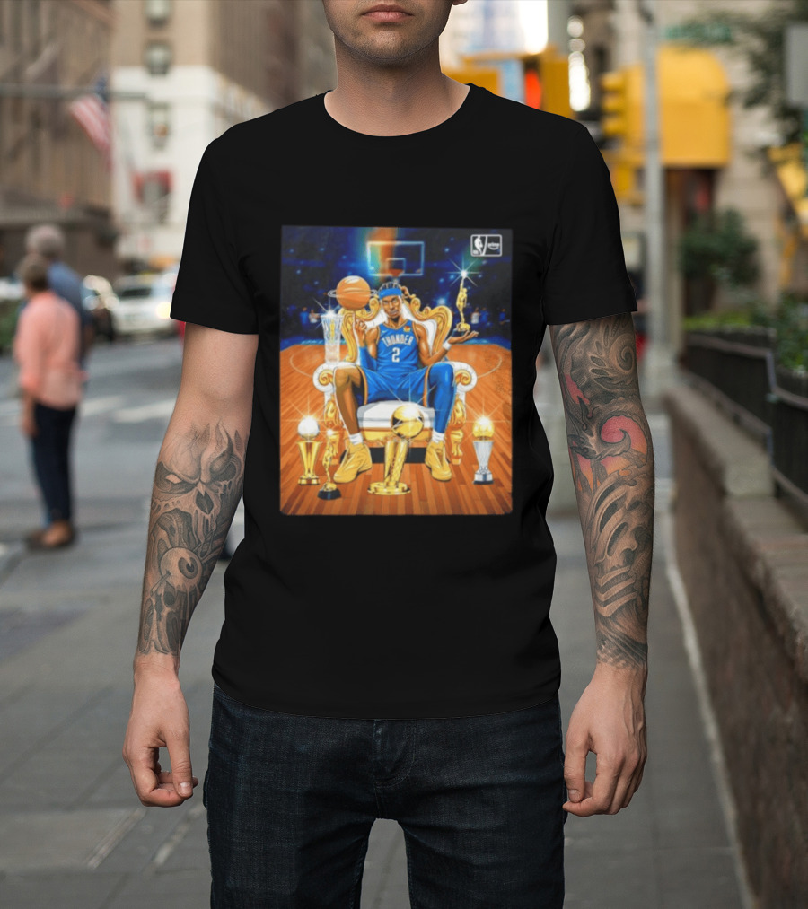 Shai Gilgeous Alexander Thunder NBA MVP 2025 26 Trophy Collection T-Shirt