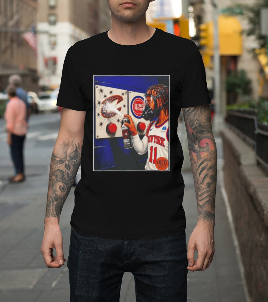 Spider Killer Jalen Brunson 11 New York Knicks Cavaliers Pistons Spray Knicks Mexico T-Shirt