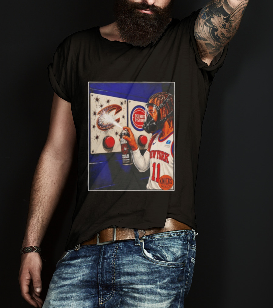 Spider Killer Jalen Brunson 11 New York Knicks Cavaliers Pistons Spray Knicks Mexico T-Shirt
