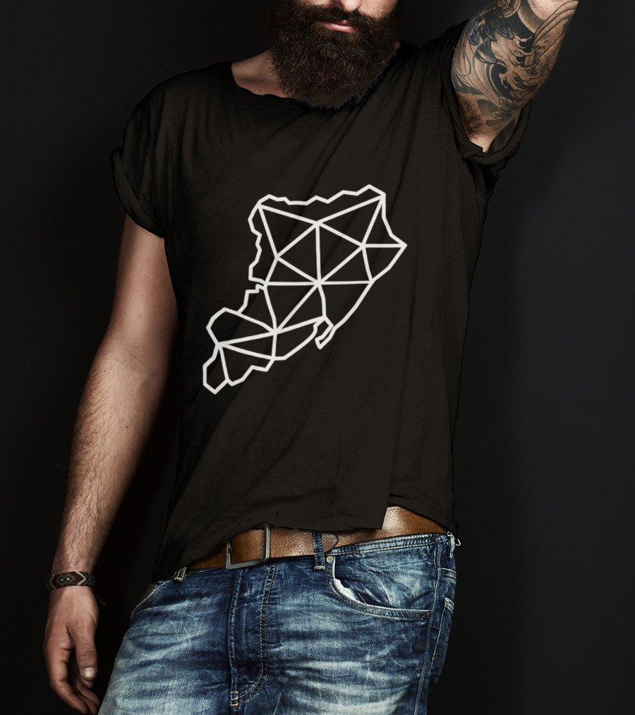 Staten Island Geometric Map Outline Triangles T-Shirt