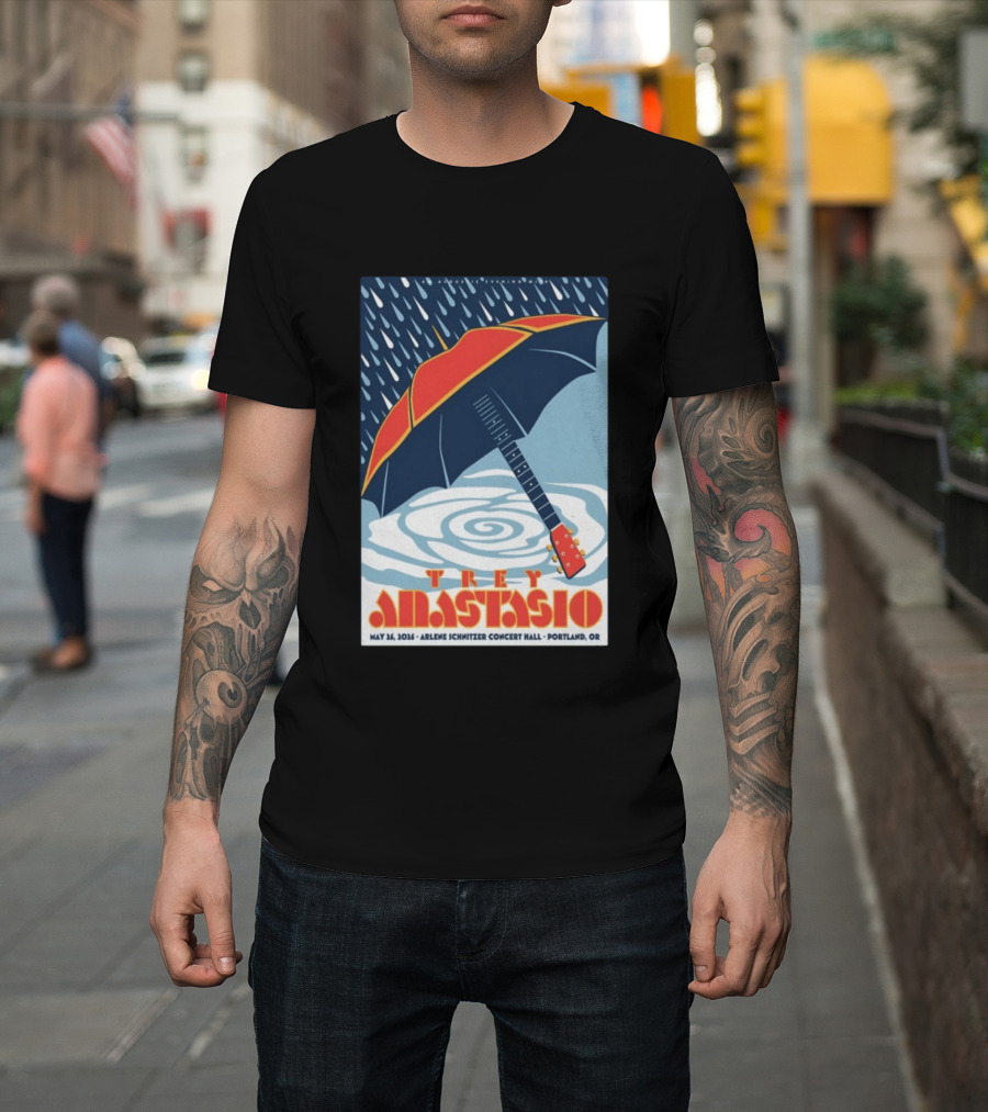Trey Anastasio Arlene Schnitzer Concert Hall Portland OR May 26 2026 Umbrella Guitar T-Shirt
