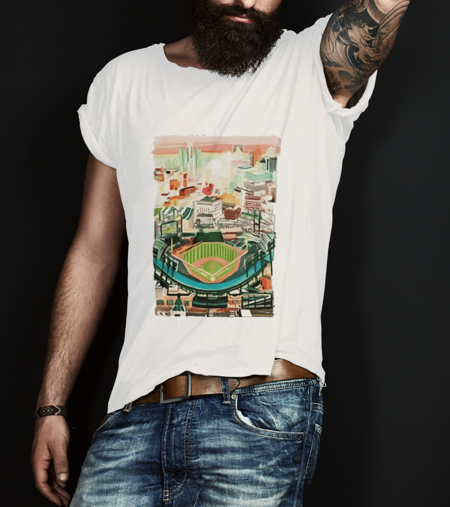 2026 Tigers Up Next Stadium Skyline Baseball Field T-Shirt