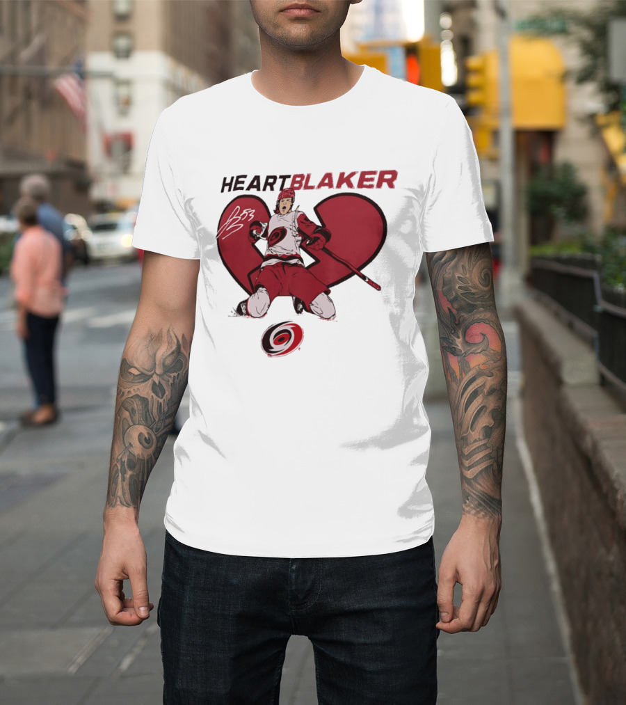 Brent Burns Heartblaker Carolina Hurricanes Broken Heart T-Shirt