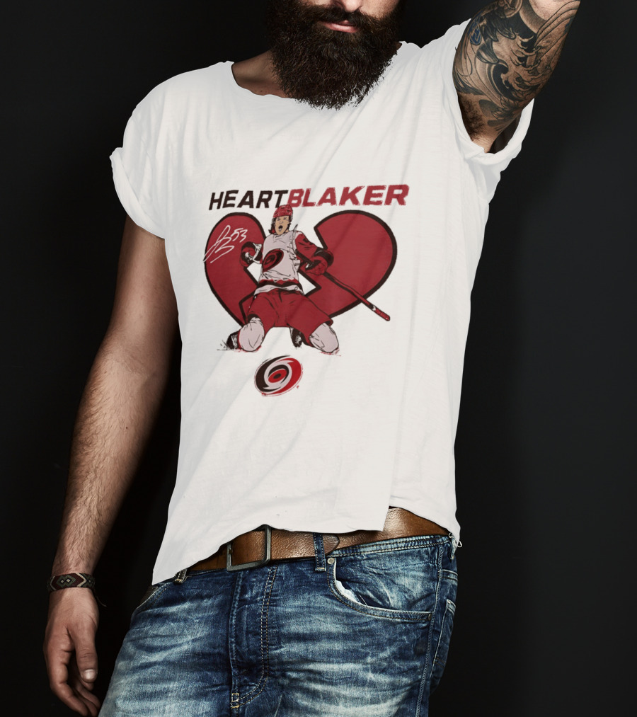 Brent Burns Heartblaker Carolina Hurricanes Broken Heart T-Shirt