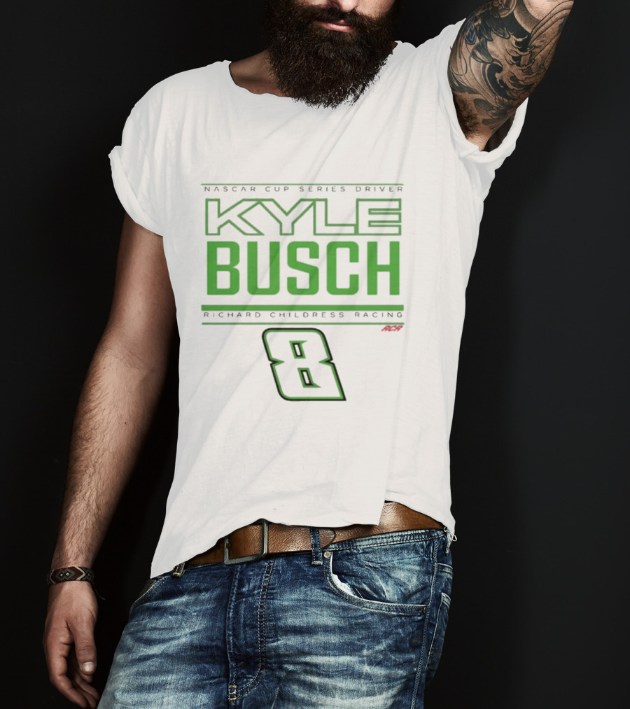NASCAR Cup Series Driver Kyle Busch Richard Childress Racing 8 Black T-Shirt