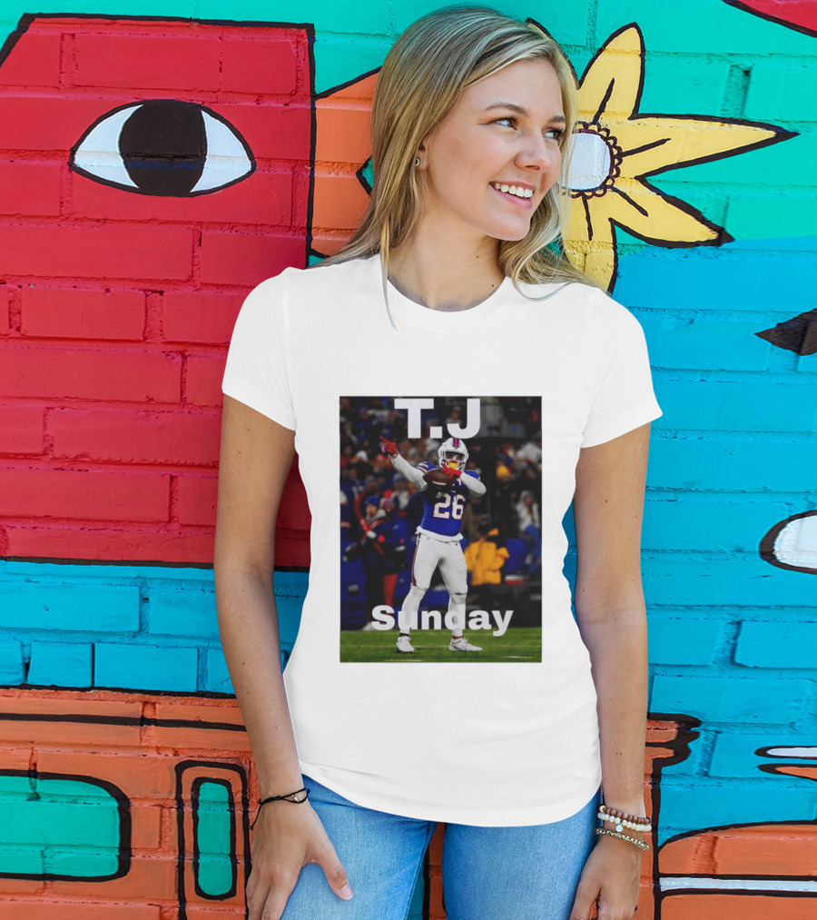 T.J. 26 Buffalo Bills Sunday T-Shirt