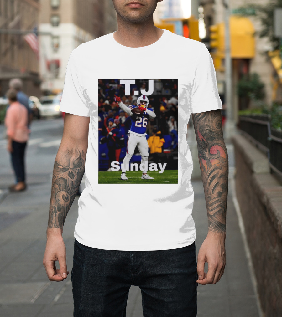 T.J. 26 Buffalo Bills Sunday T-Shirt