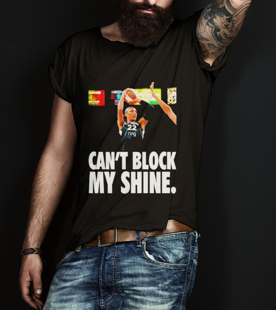 A'ja Wilson Can't Block My Shine Las Vegas Aces Basketball Triumph T-Shirt