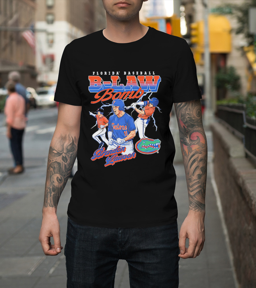 Florida Baseball B Law Bomb Brendan Lawson Gators T-Shirt
