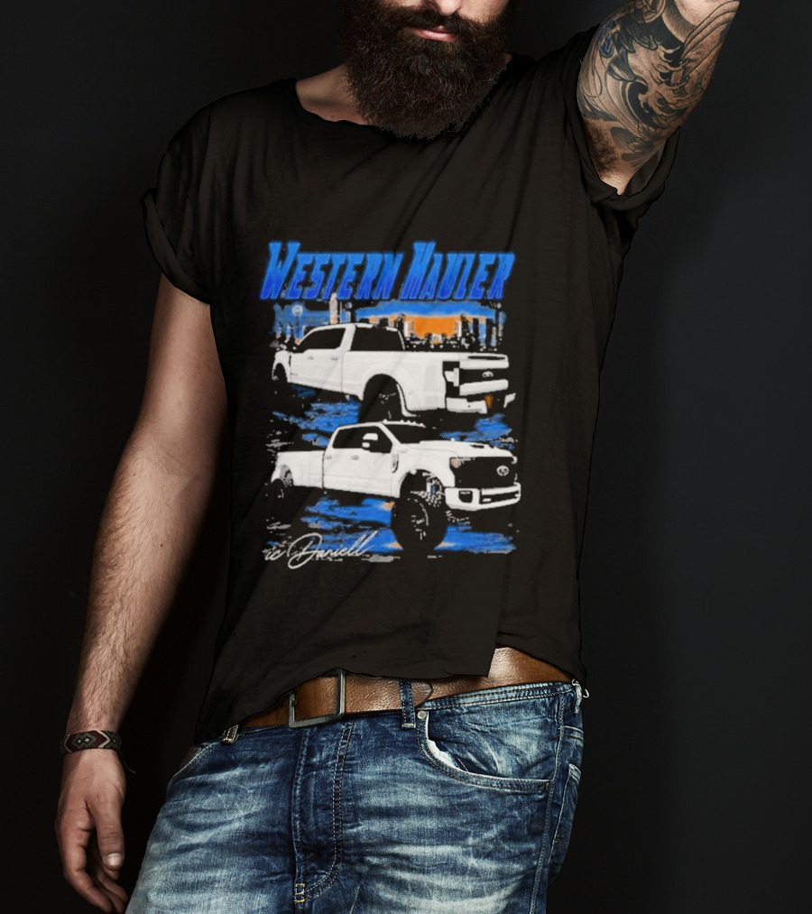 Icdaniell Ford F350 Dually Western Hauler Trucks T-Shirt