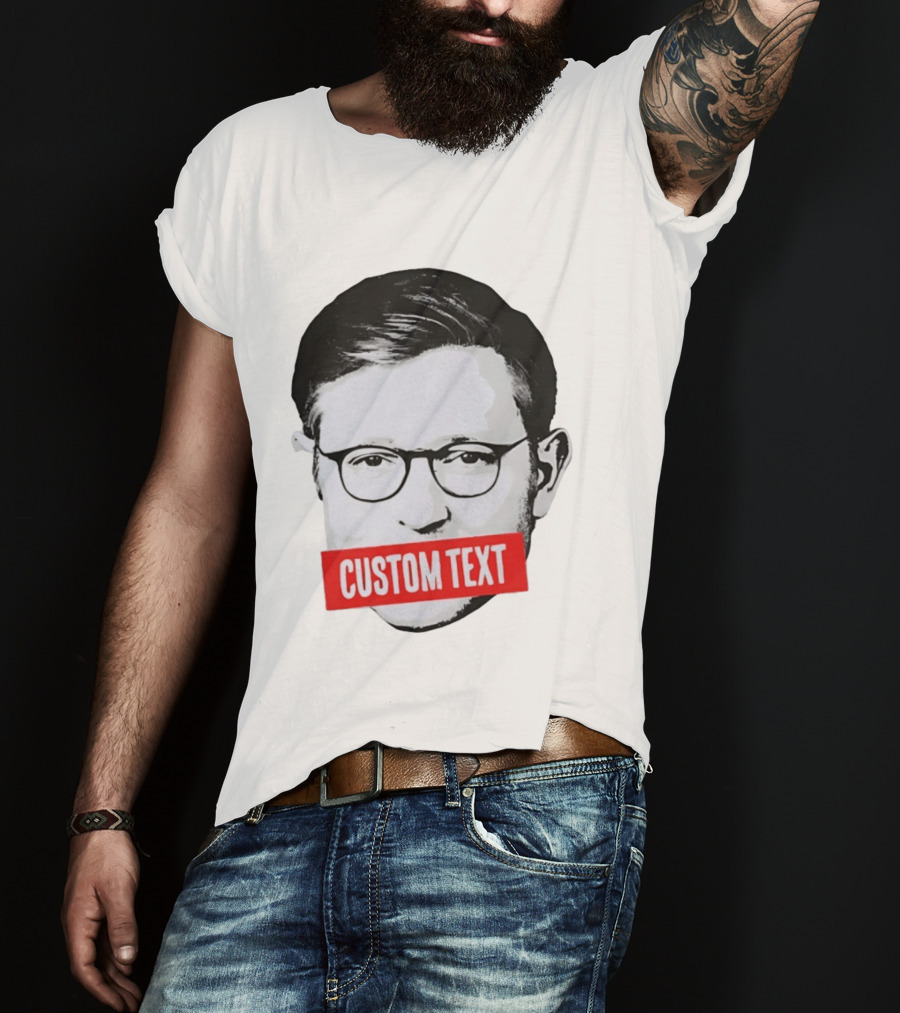 Mike Johnson Silenced Voice Custom Text Stencil T-Shirt