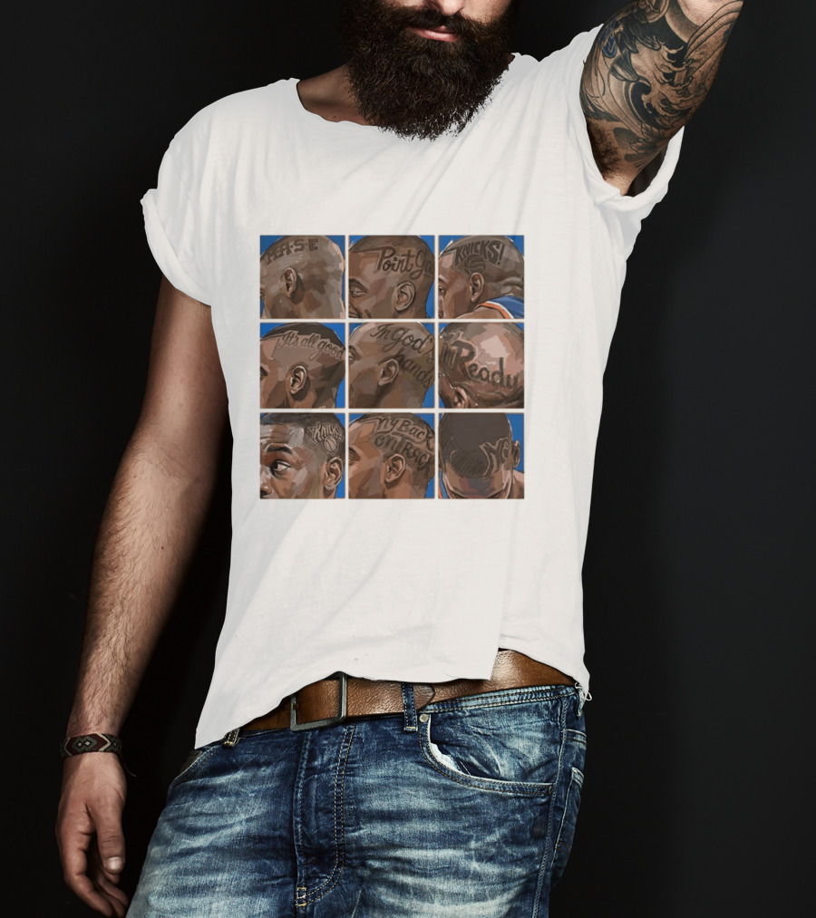 New York Knicks NY Phrase Tattoos Basketball T-Shirt
