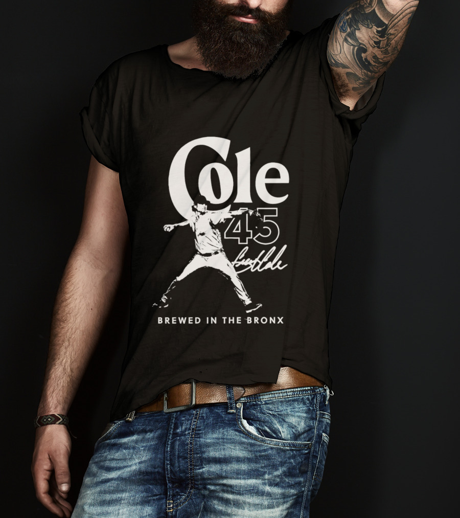 Gerrit Cole 45 Brewed In The Bronx New York Yankees T-Shirt