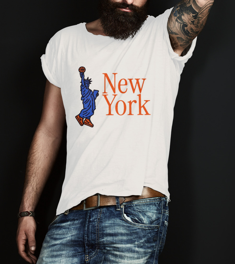 New York Knicks Basketball Statue Of Liberty NBA 2026 T-Shirt