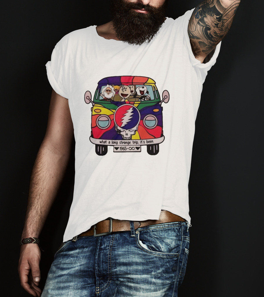 Snoopy Grateful Dead 1965 Psychedelic Bus What A Long Strange Trip It's Been T-Shirt
