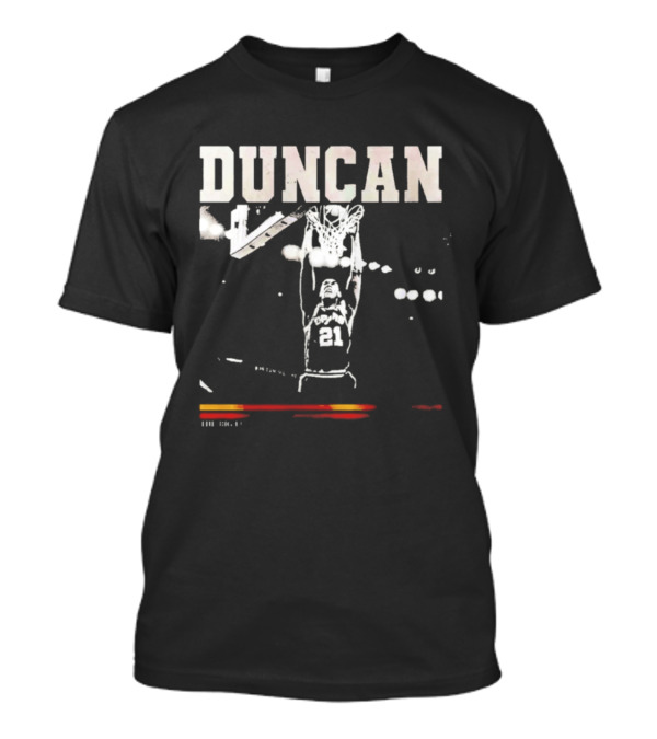 Tim Duncan Dunk Spurs Big Fundamental 21 T-Shirt