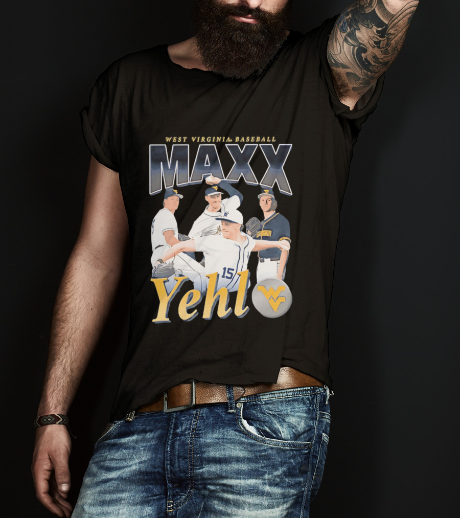 West Virginia Baseball Maxx Yehl WV Iconic Sports T-Shirt