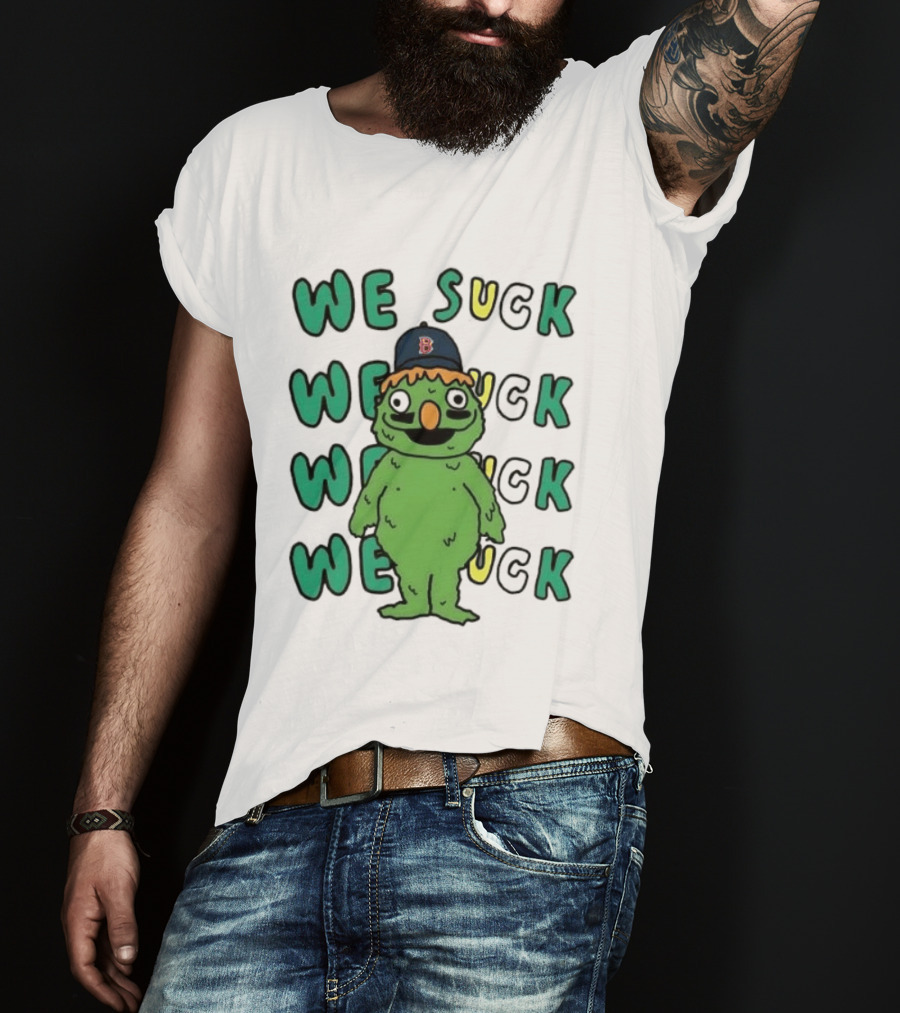 Boston Red Sox We Suck Mascot Fan Humor T-Shirt