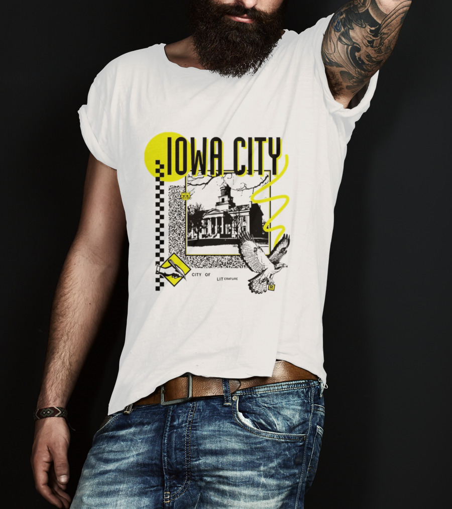 Iowa City University Old Capitol Literary Heritage Bird And Book T-Shirt