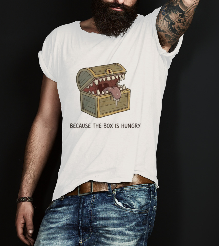 Mimic Chest Monster Because The Box Is Hungry Dungeons And Dragons Fantasy Gaming Creature T-Shirt
