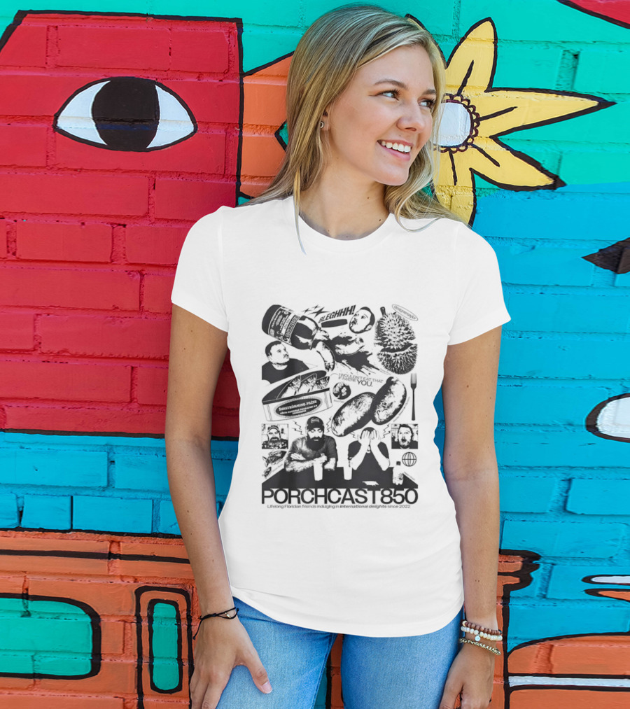 Porchcast850 Lifelong Floridian Friends Indulging In International Delights Since 2022 T-Shirt
