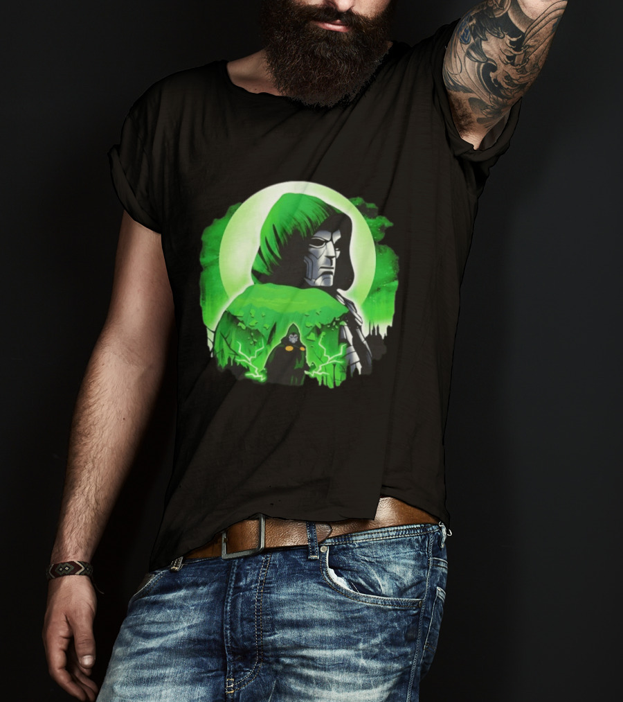 Doctor Doom Green Hooded Emperor Power T-Shirt
