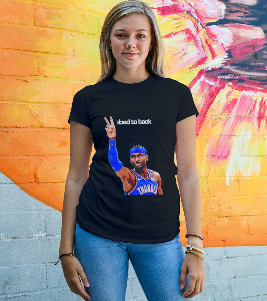 Shai Gilgeous Alexander Back To Back 2025 26 Kia NBA MVP Thunder T-Shirt