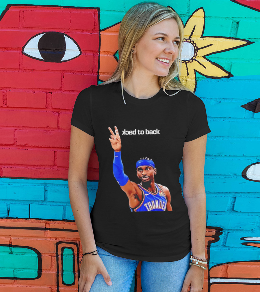 Shai Gilgeous Alexander Back To Back 2025 26 Kia NBA MVP Thunder T-Shirt