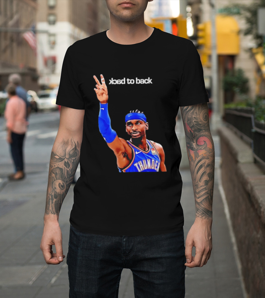 Shai Gilgeous Alexander Back To Back 2025 26 Kia NBA MVP Thunder T-Shirt