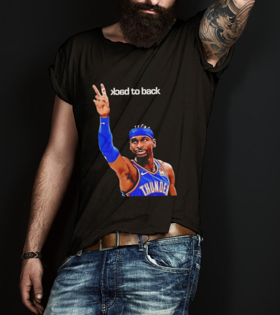 Shai Gilgeous Alexander Back To Back 2025 26 Kia NBA MVP Thunder T-Shirt