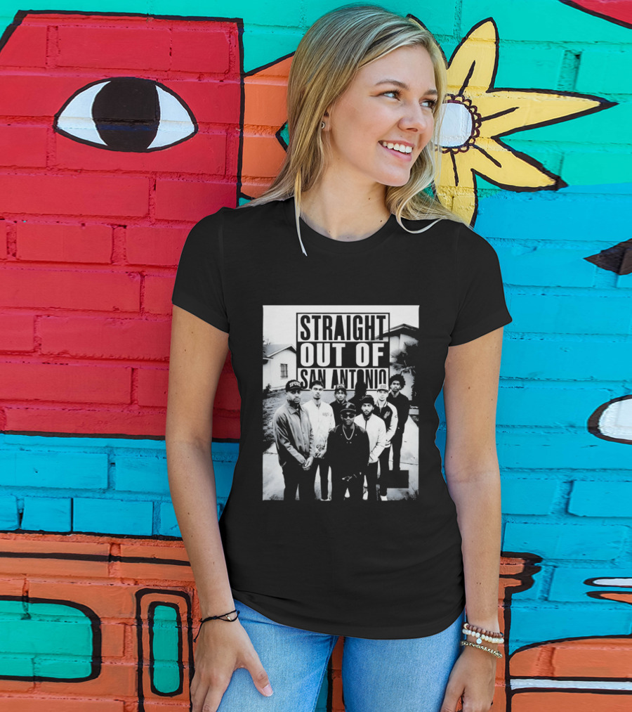 Straight Out Of San Antonio Spurs Team Players T-Shirt