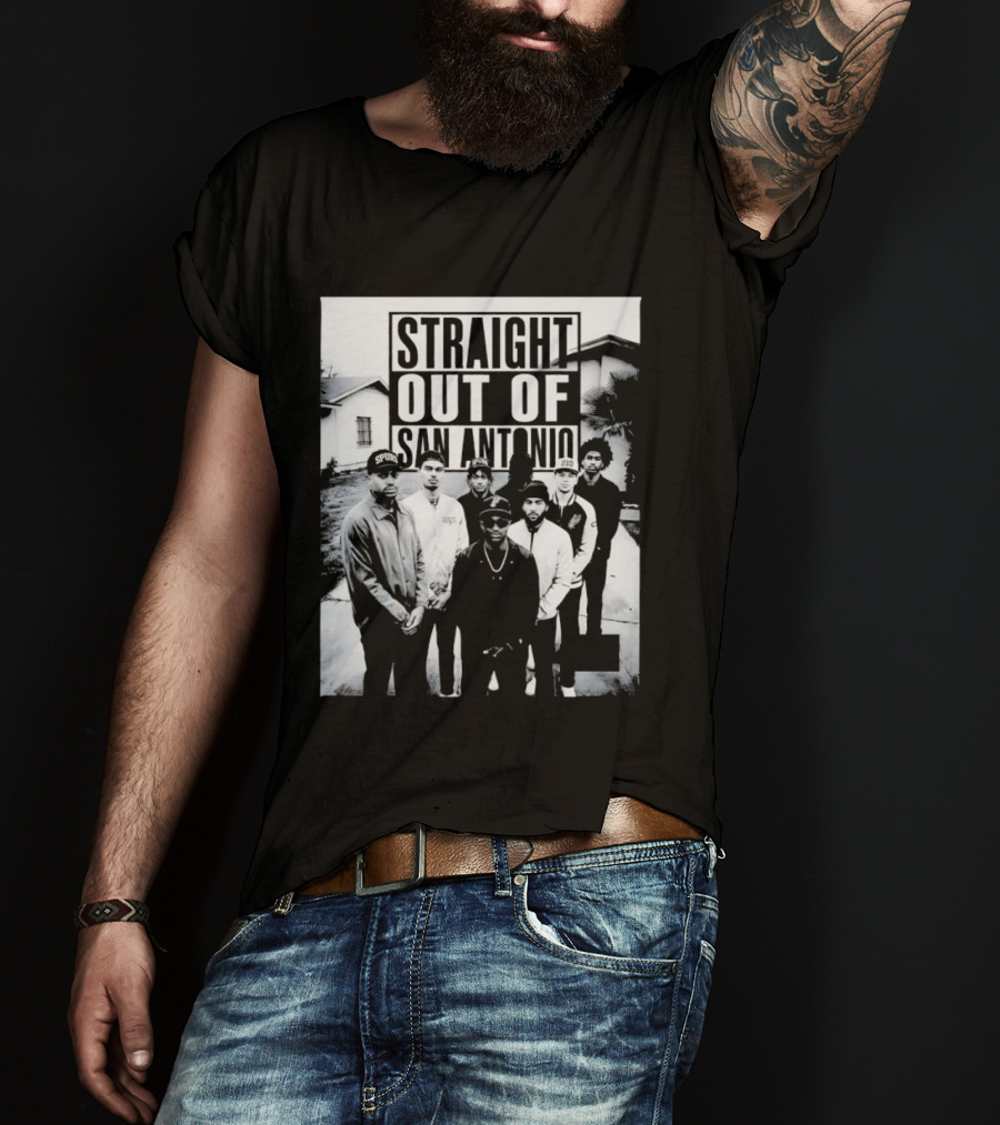 Straight Out Of San Antonio Spurs Team Players T-Shirt