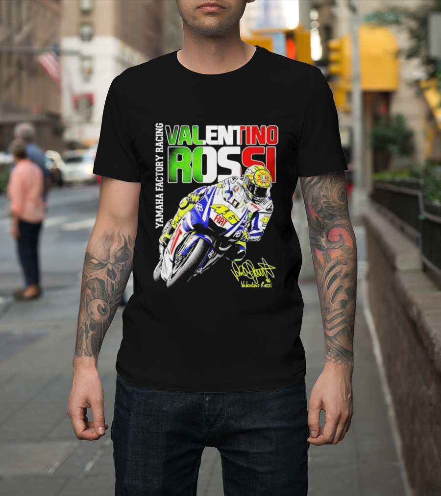 Valentino Rossi Yamaha Factory Racing Motogp Fiat Racing T-Shirt