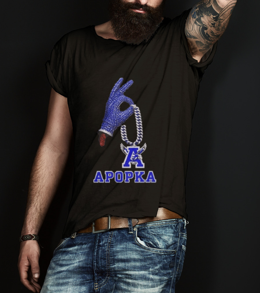 Drake Iceman Apopka Blue Hand Glove Necklace T-Shirt