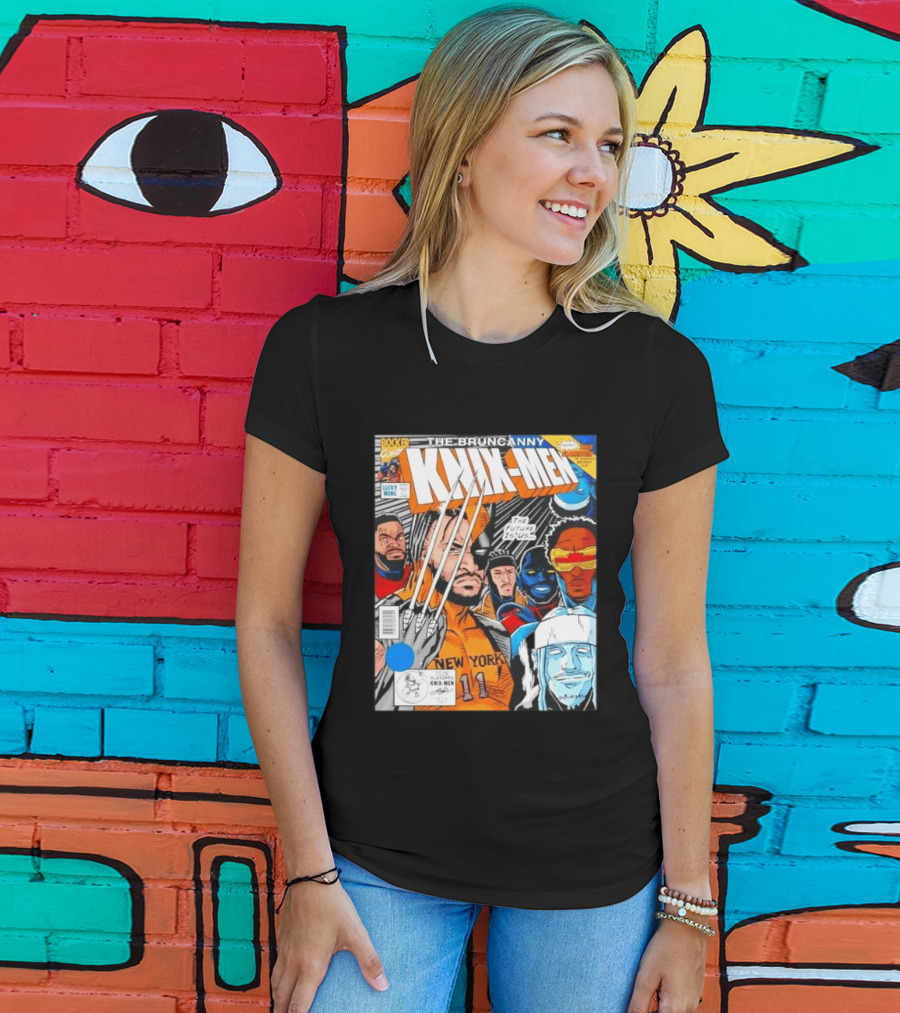 Jalen Brunson New York Bruncanny Knix Men Comic Knicks T-Shirt