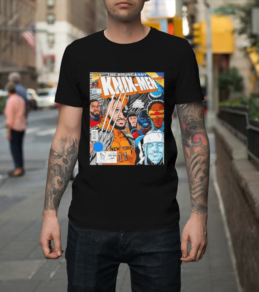 Jalen Brunson New York Bruncanny Knix Men Comic Knicks T-Shirt