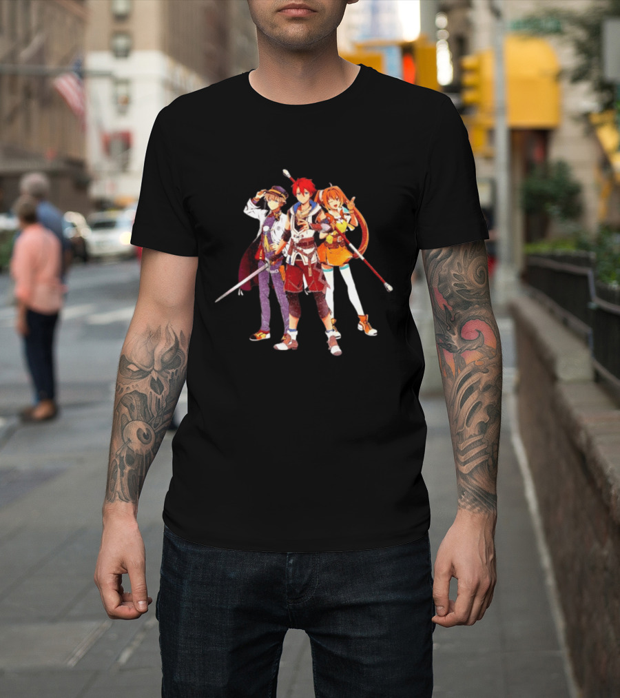 Nihon Falcom 45th Anniversary Characters Celebrating Iconic RPG Legacy T-Shirt