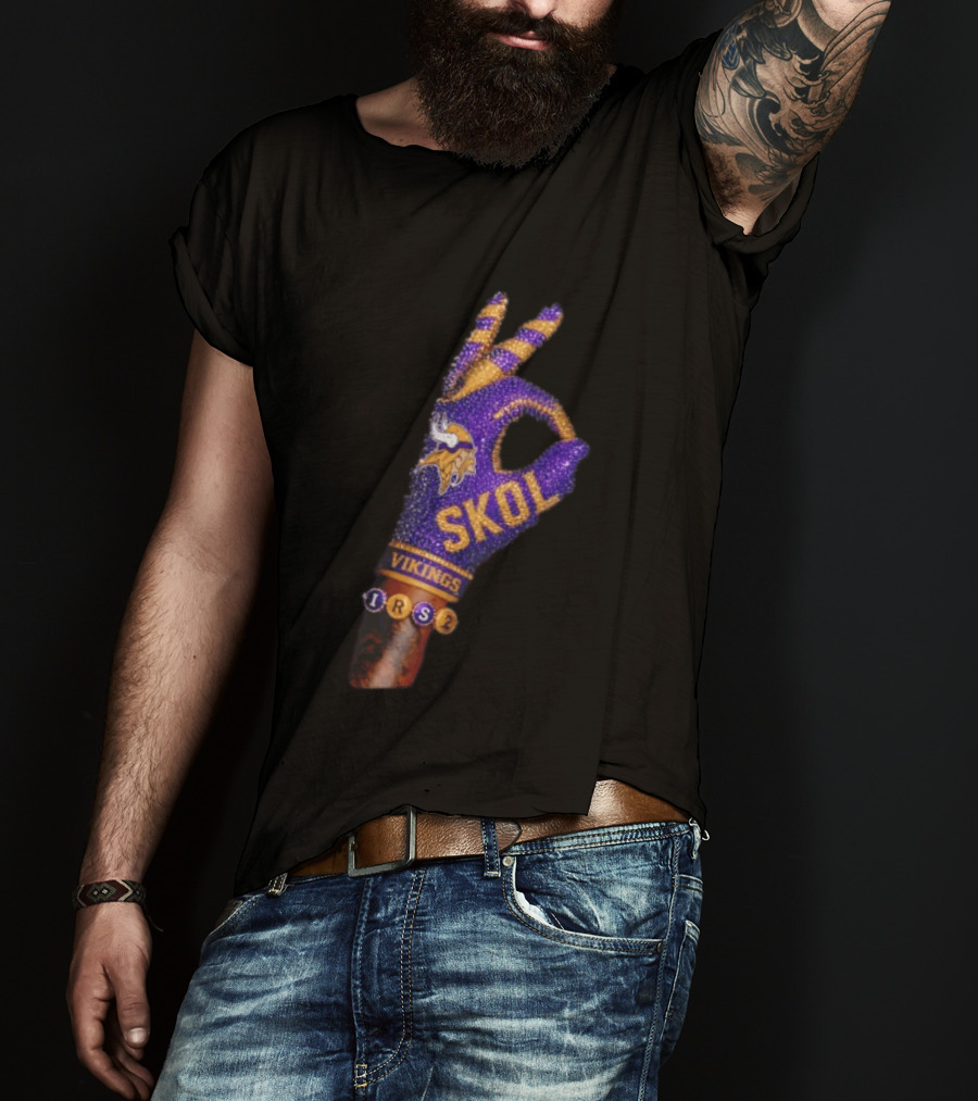 Minnesota Vikings Skol Isaiah Rodgers Iceman Glove T-Shirt