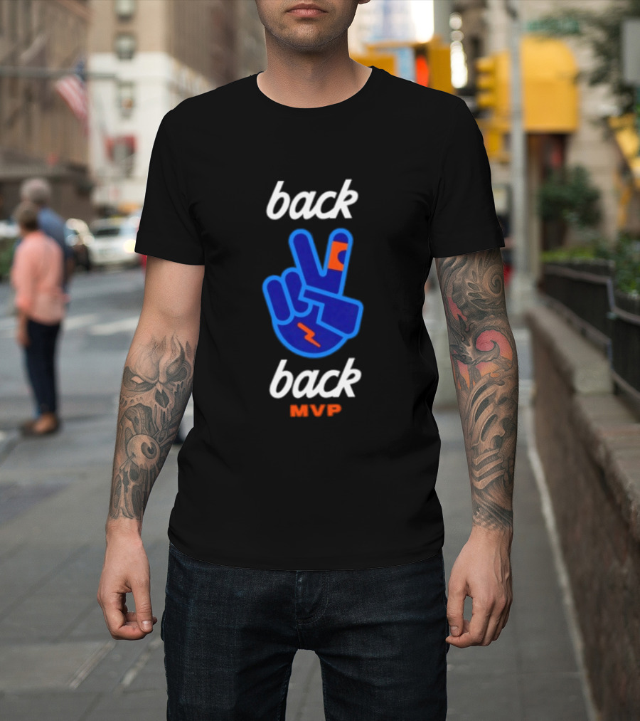 Oklahoma City Thunder Shai Gilgeous Back 2 Back MVP T-Shirt