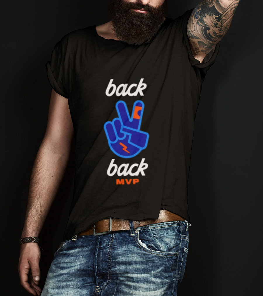 Oklahoma City Thunder Shai Gilgeous Back 2 Back MVP T-Shirt