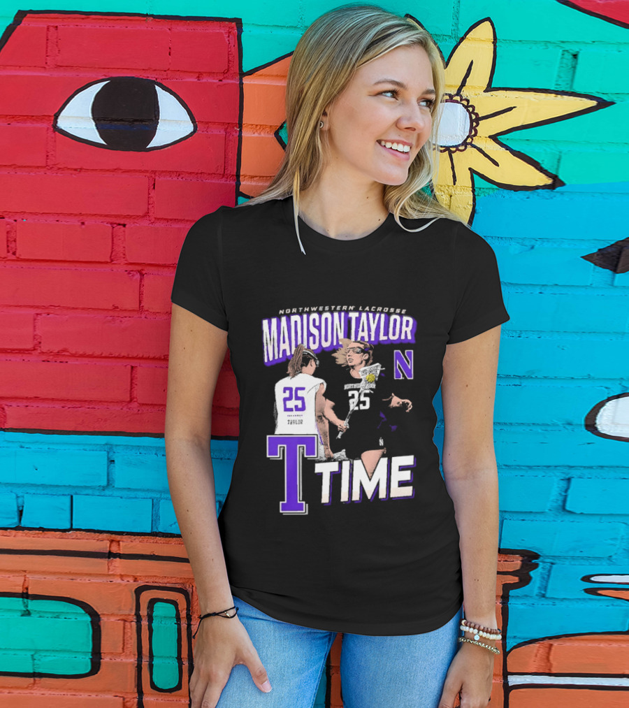Northwestern Lacrosse Madison Taylor 25 Time T-Shirt