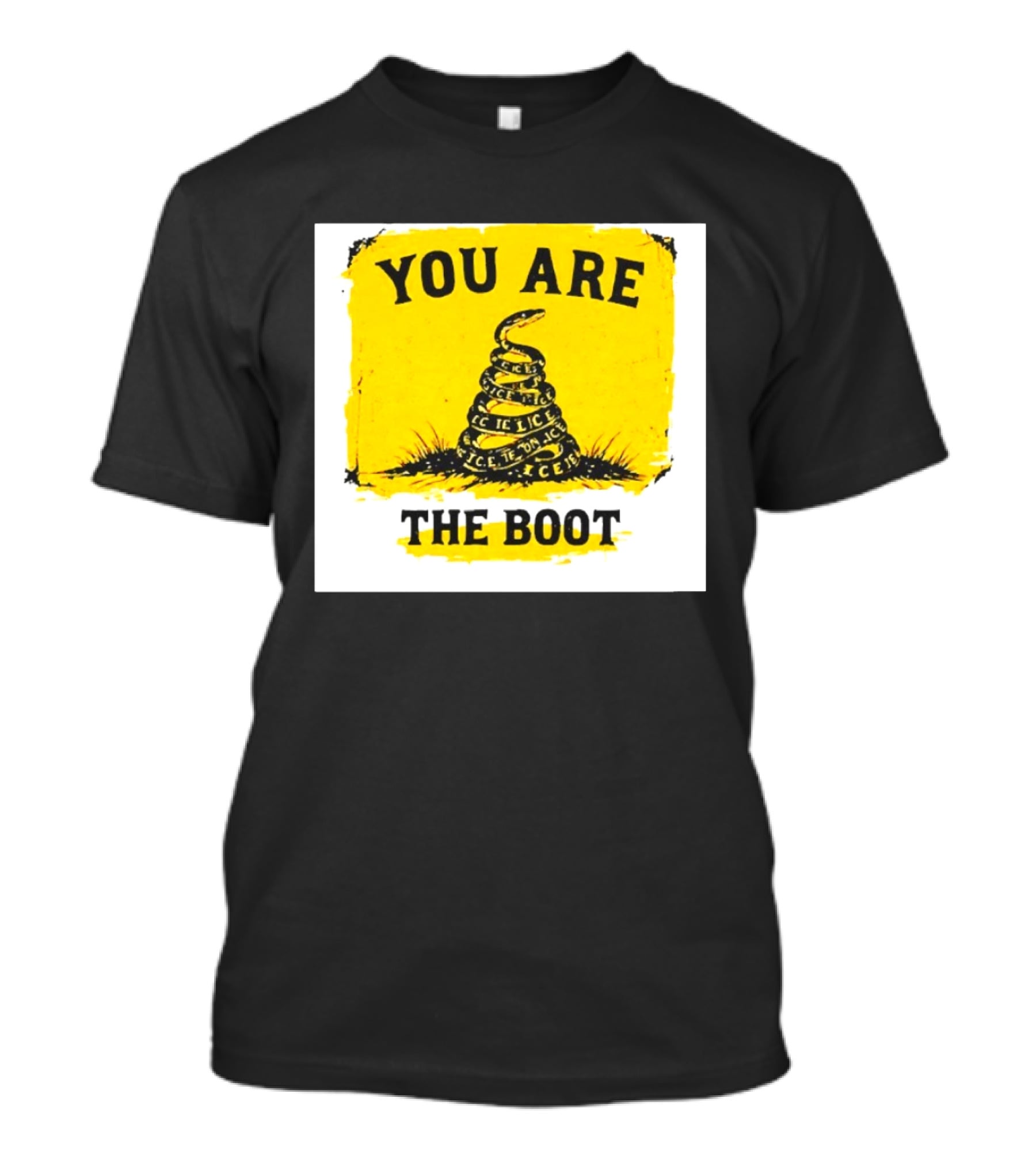 You Are The Boot ICE Gadsden Snake Yellow T-Shirt