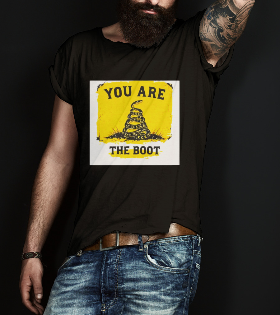 You Are The Boot ICE Gadsden Snake Yellow T-Shirt