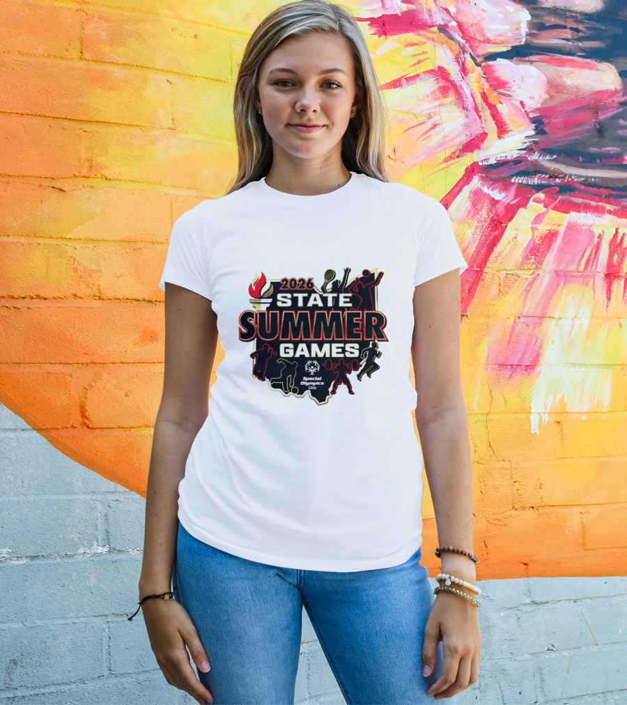2026 State Summer Games Athletic Silhouettes And Torch T-Shirt