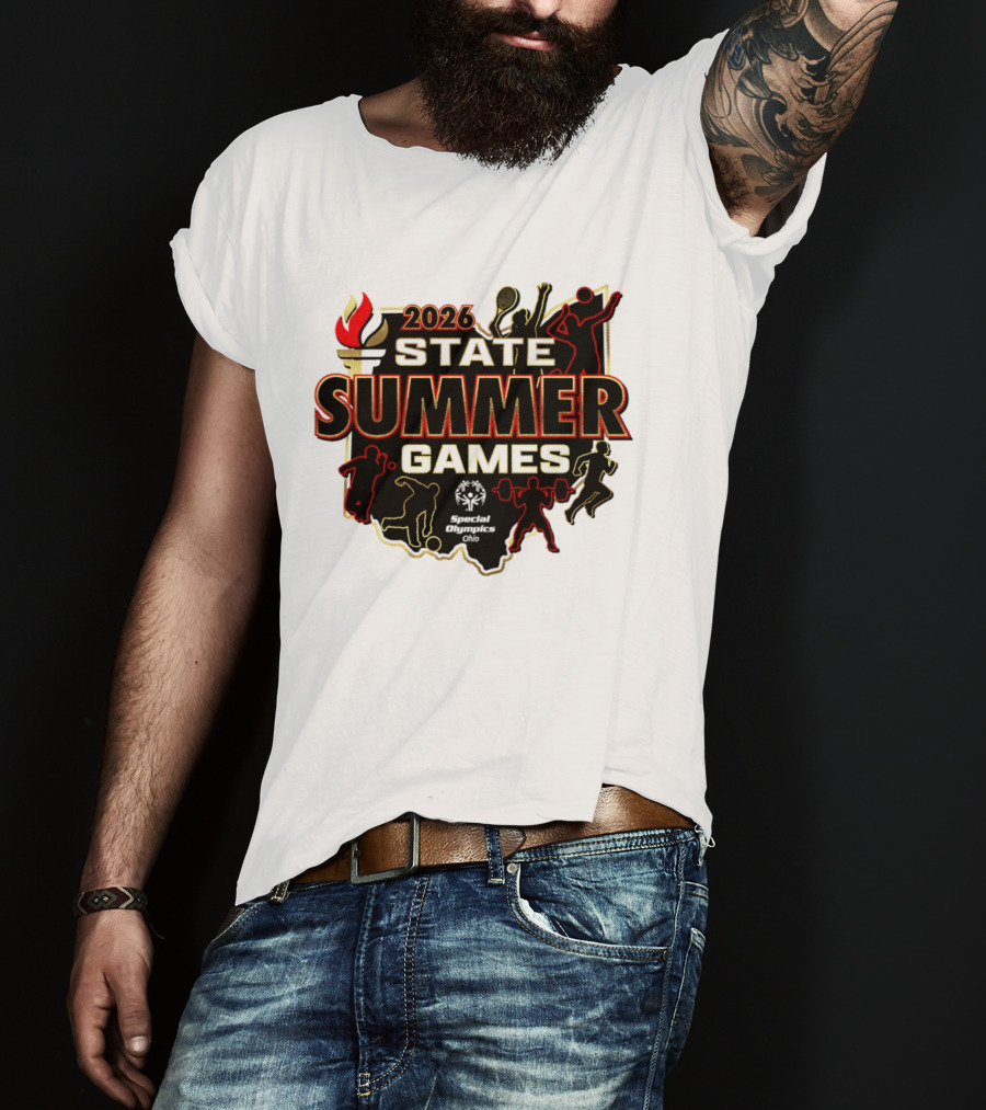 2026 State Summer Games Athletic Silhouettes And Torch T-Shirt